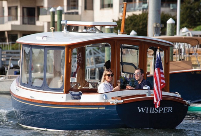 a group of people on a boat