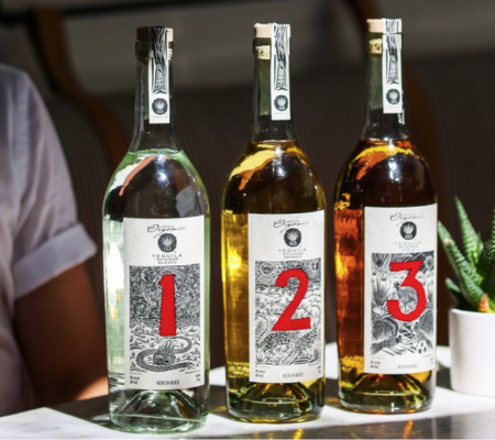 a group of bottles of alcohol
