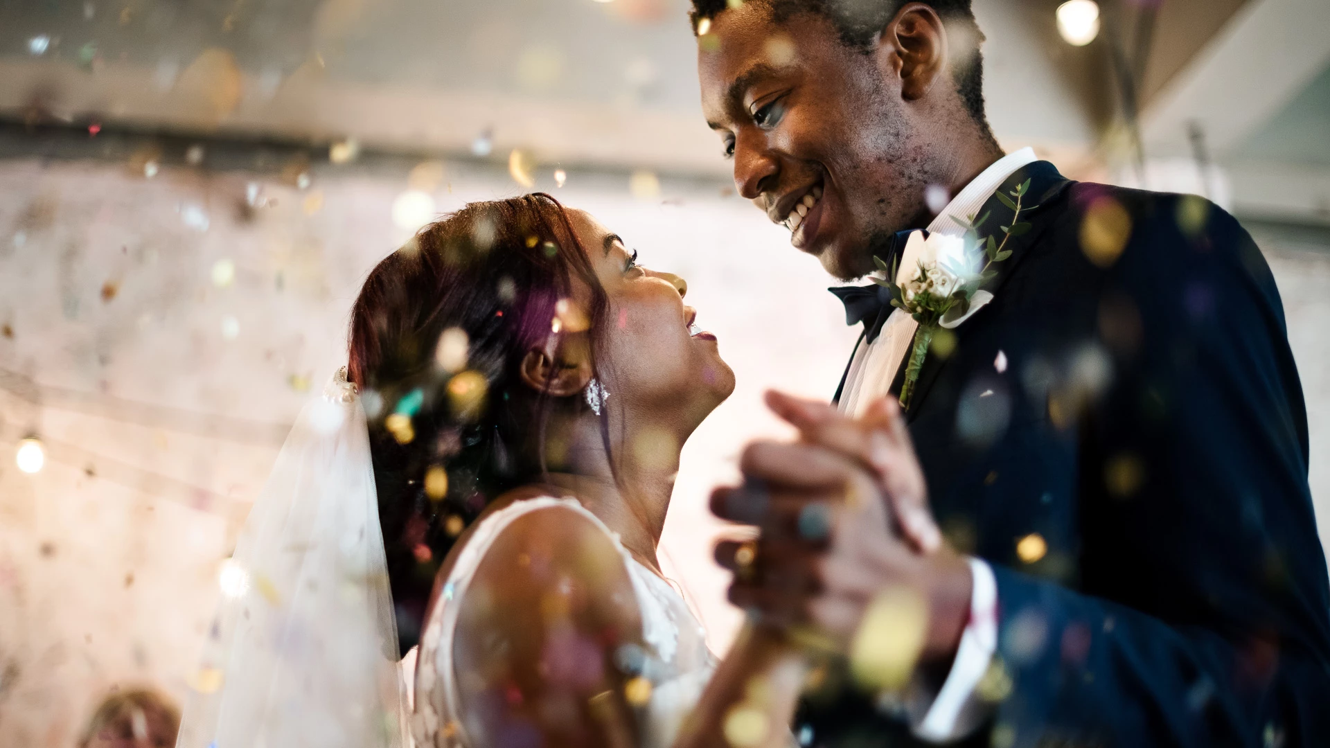 a man and woman dancing