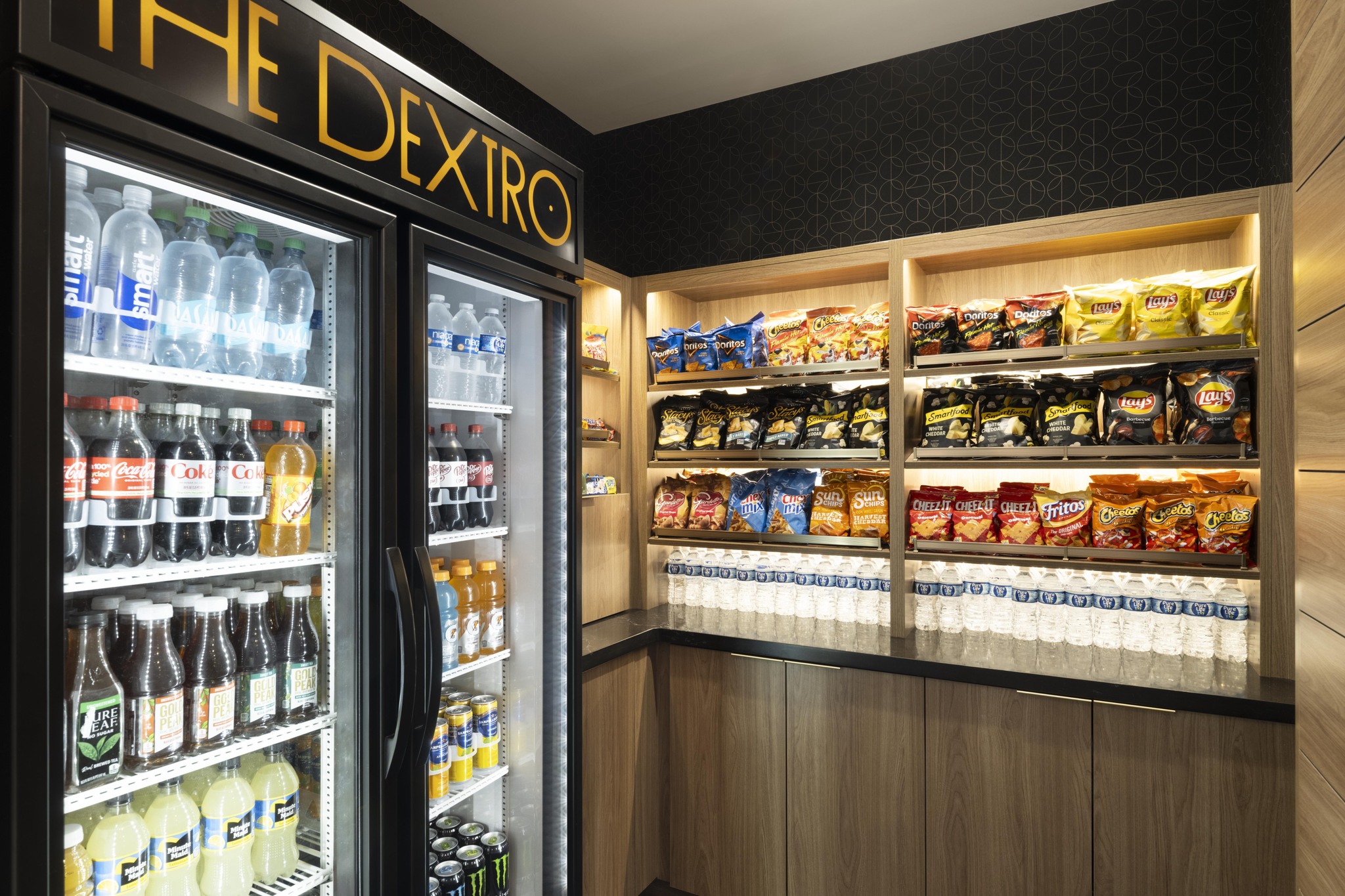 a store with shelves of food and drinks