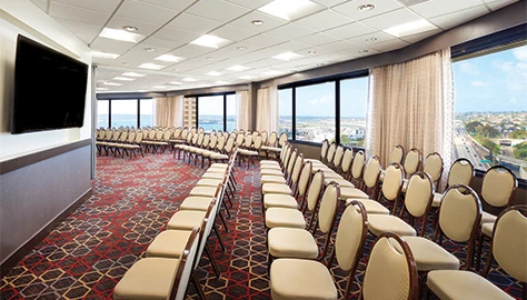 a room with many chairs