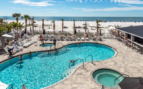 heated pool and hot tubs