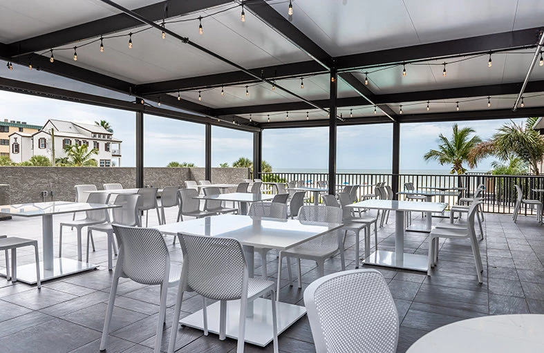 outdoor meeting space on a patio