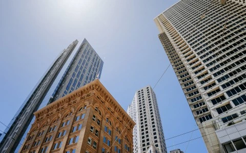 a group of tall buildings