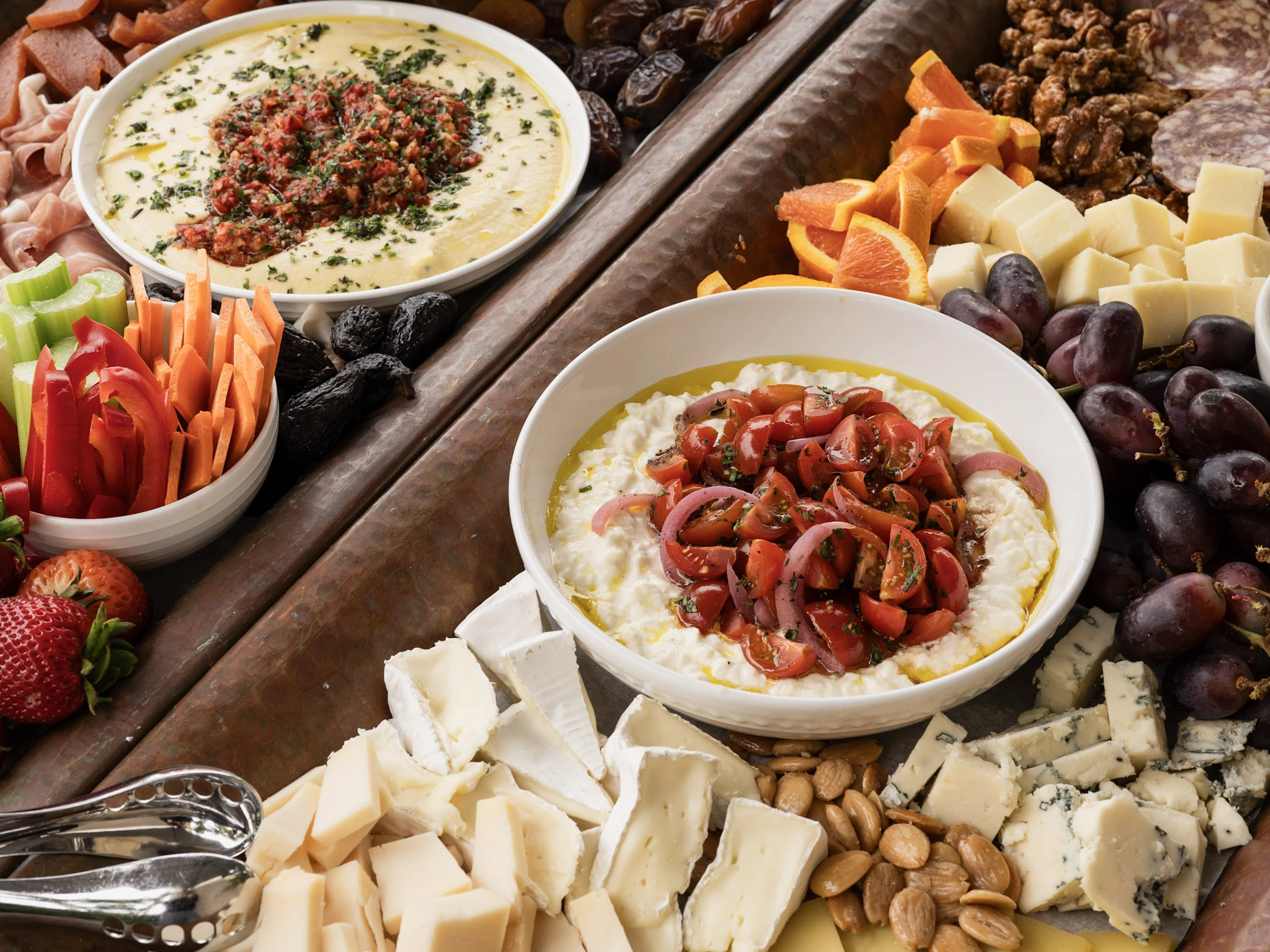 a tray of food on a table