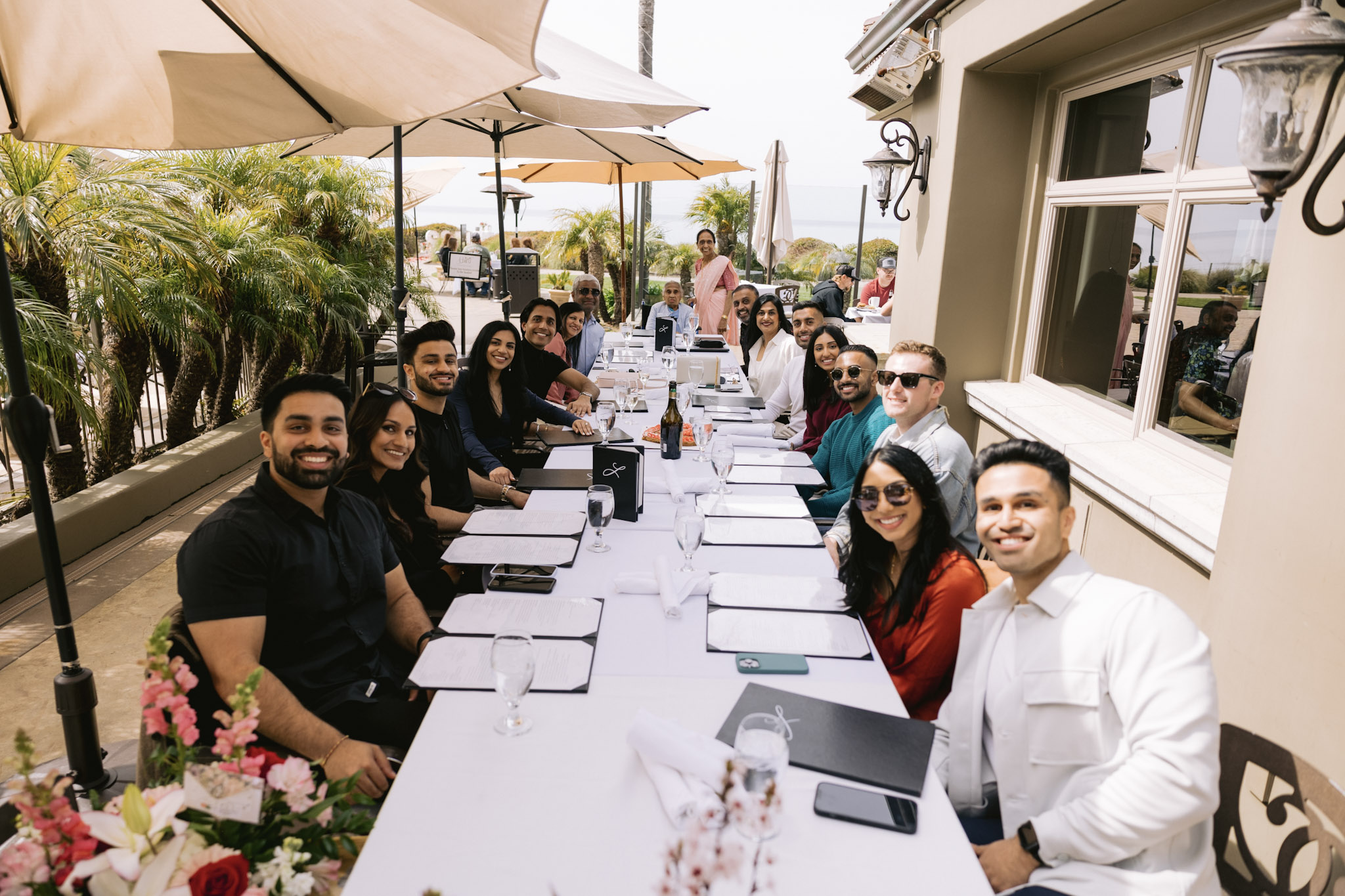 large group family reunion at Lido Restaurant & Lounge oceanfront Pismo Beach