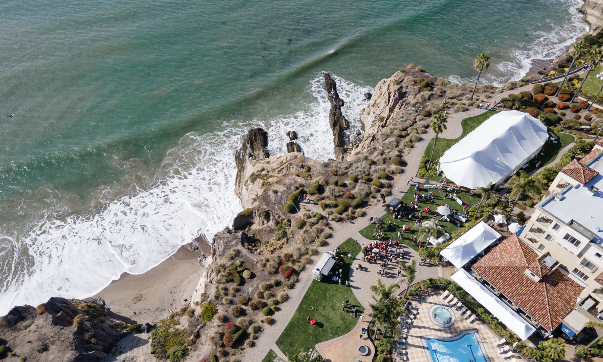 Shell Beach Food & Wine event at Dolphin Bay Resort & Spa in Pismo Beach, CA. Enjoy tastings from hand-selected wineries, breweries, and distilleries, along with bites from standout local food purveyors, all set with live music atop the bluffs at Dolphin 