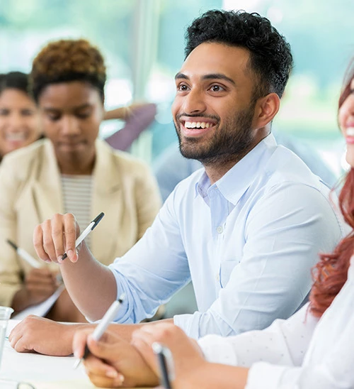 a person sitting at a table