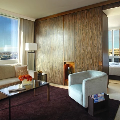 a room with a bed and a couch
