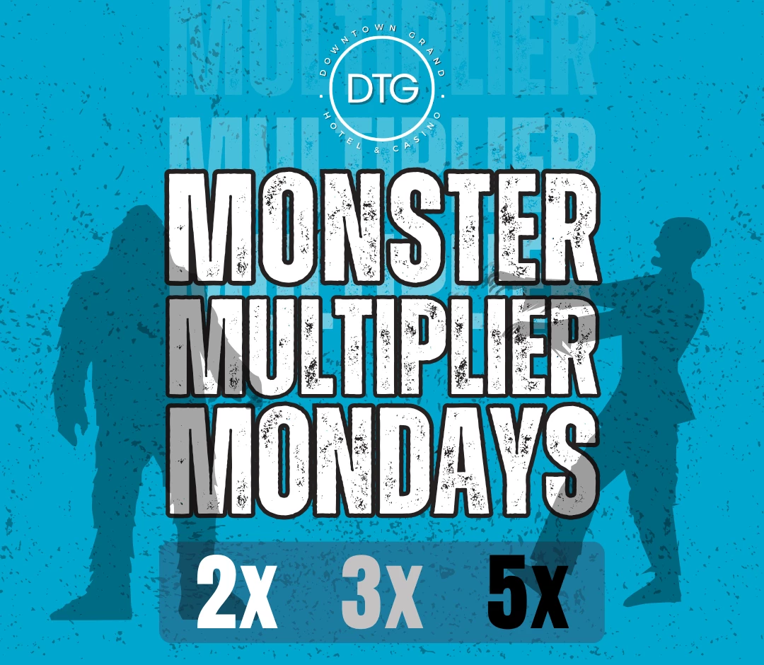 a blue poster with white text and silhouettes of people