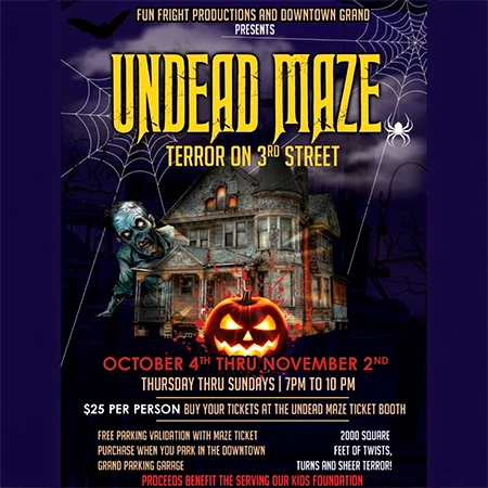 a poster for a halloween event