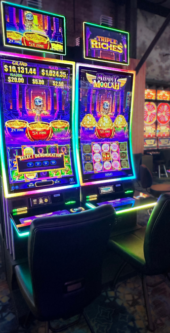 a slot machines in a casino