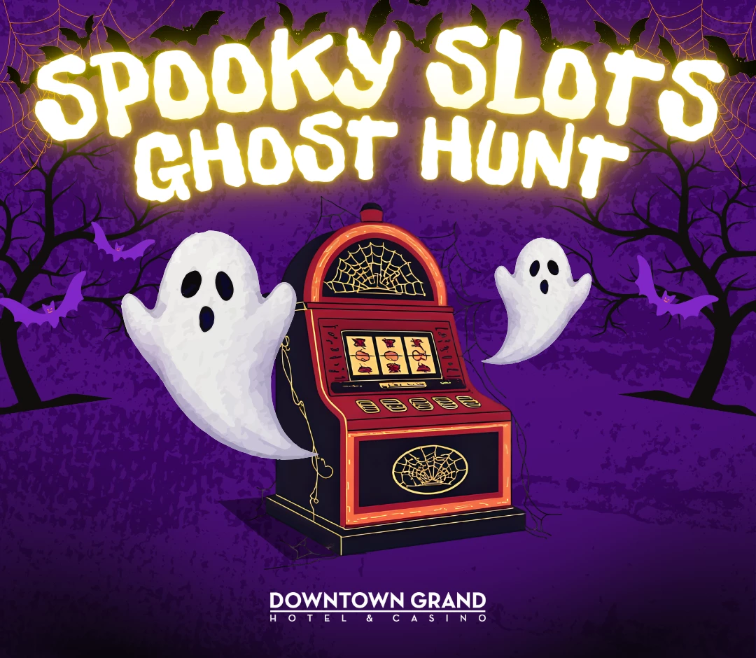 a slot machine with ghosts and bats