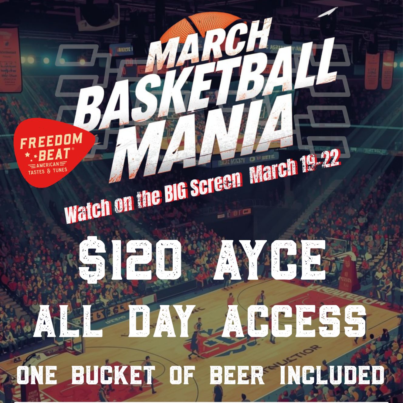 a basketball game with a crowd of people