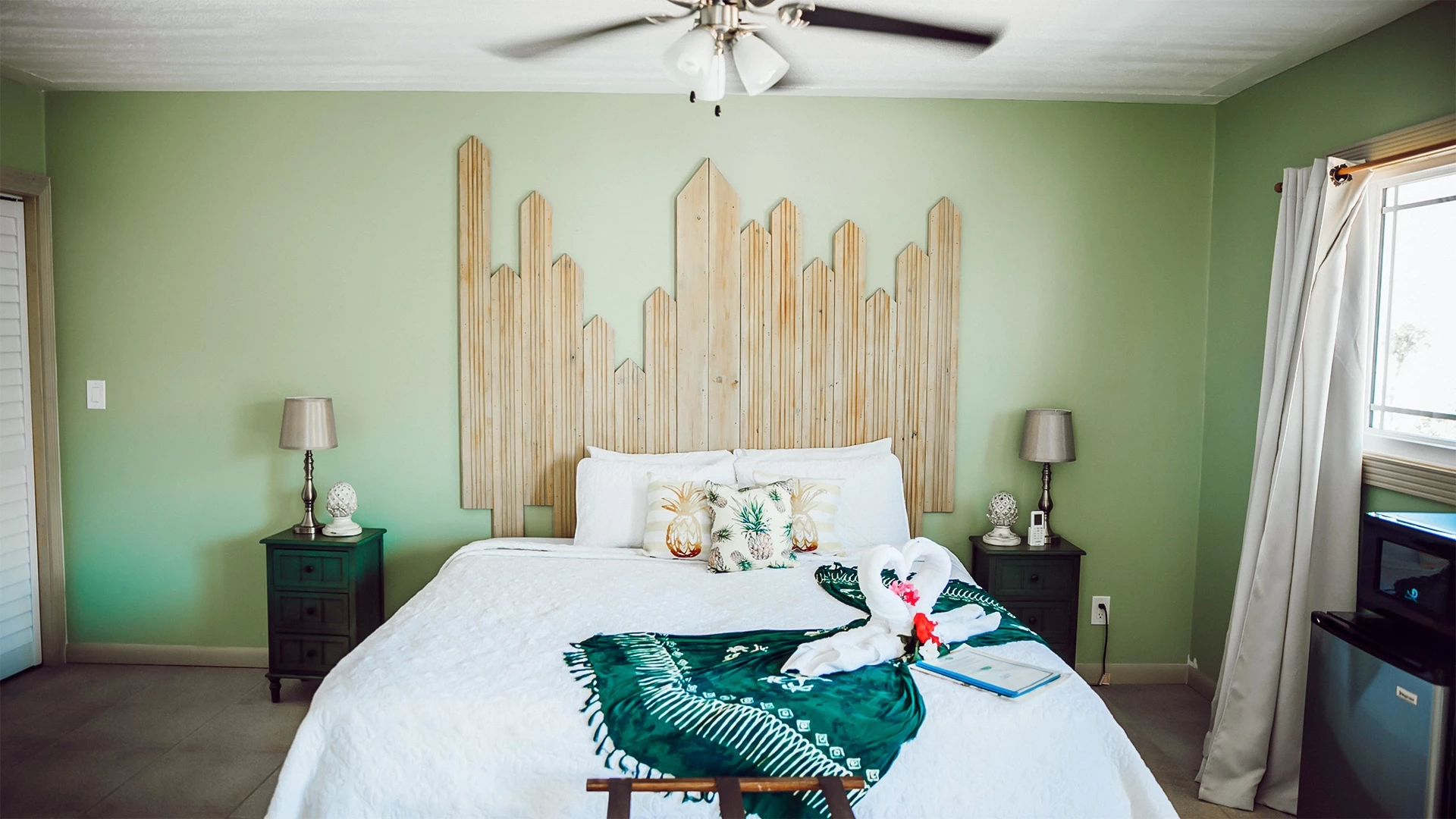 a bed with a blanket on it