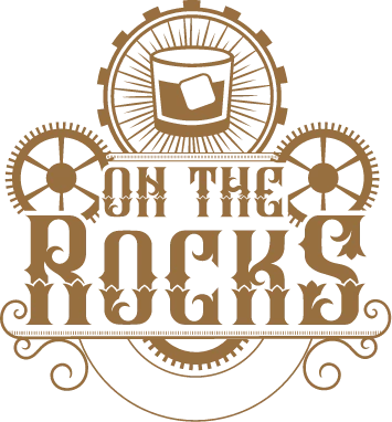 a black and gold logo