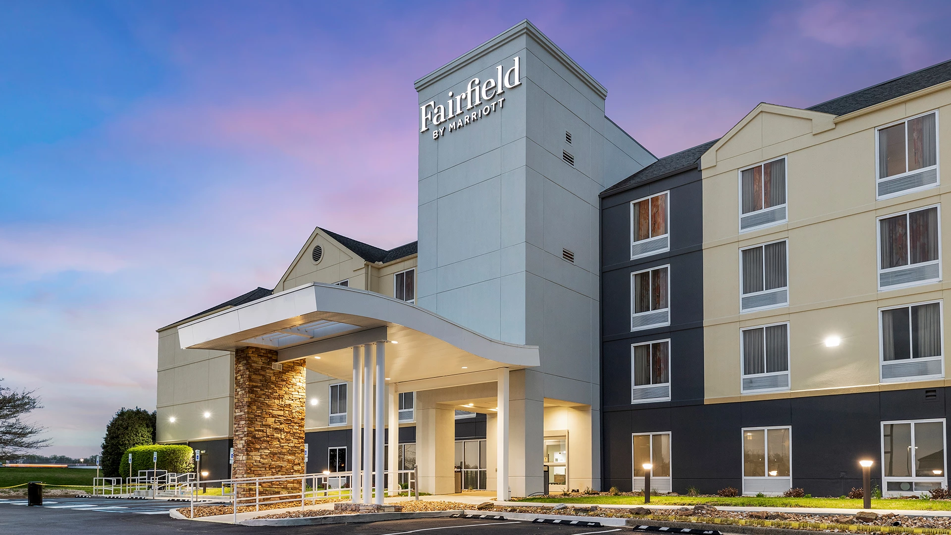 a building with a large entrance