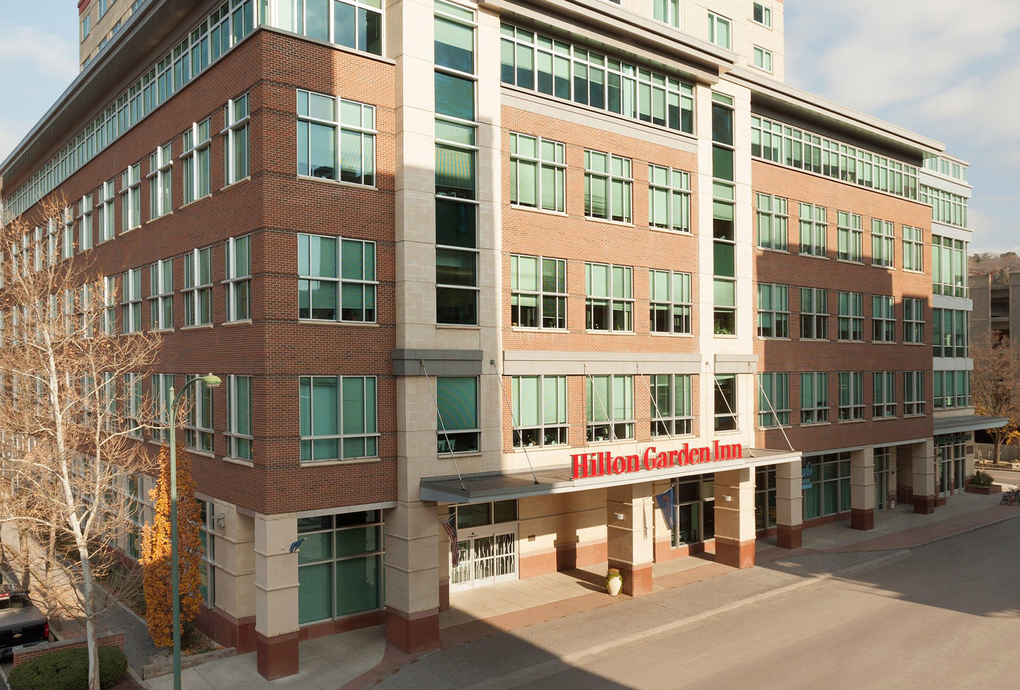 a building with a sign on the front