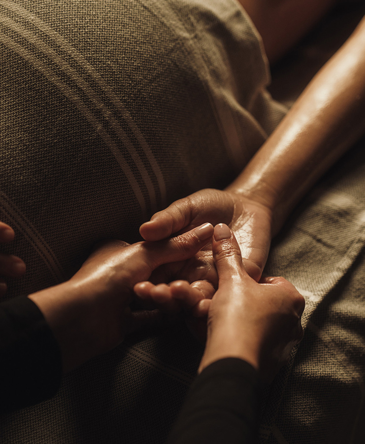 a person holding a hand
