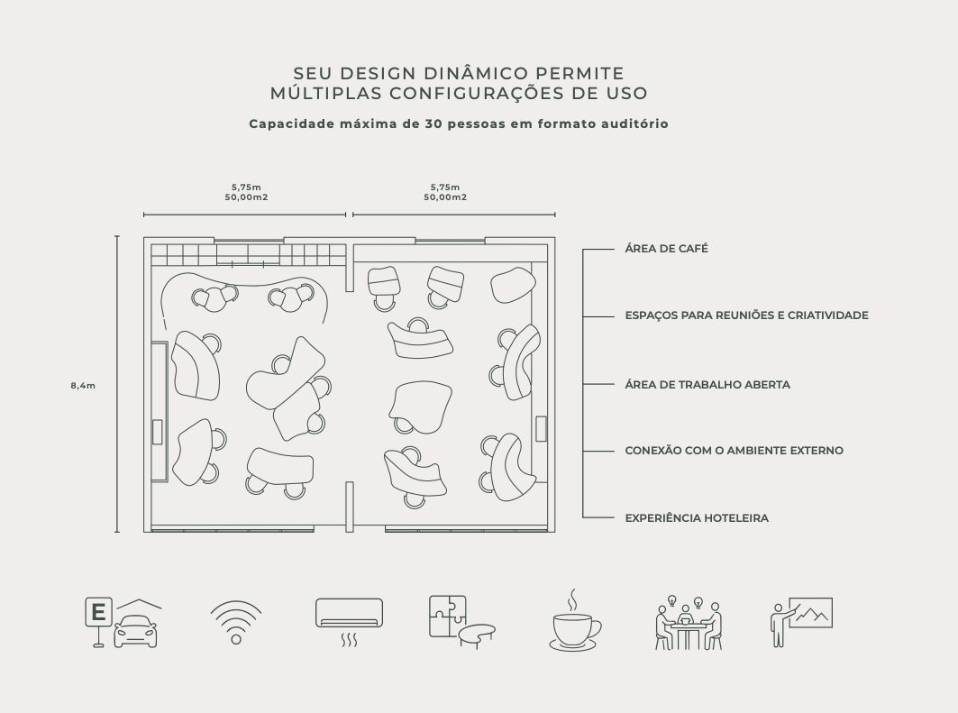 a diagram of a room with tables and chairs