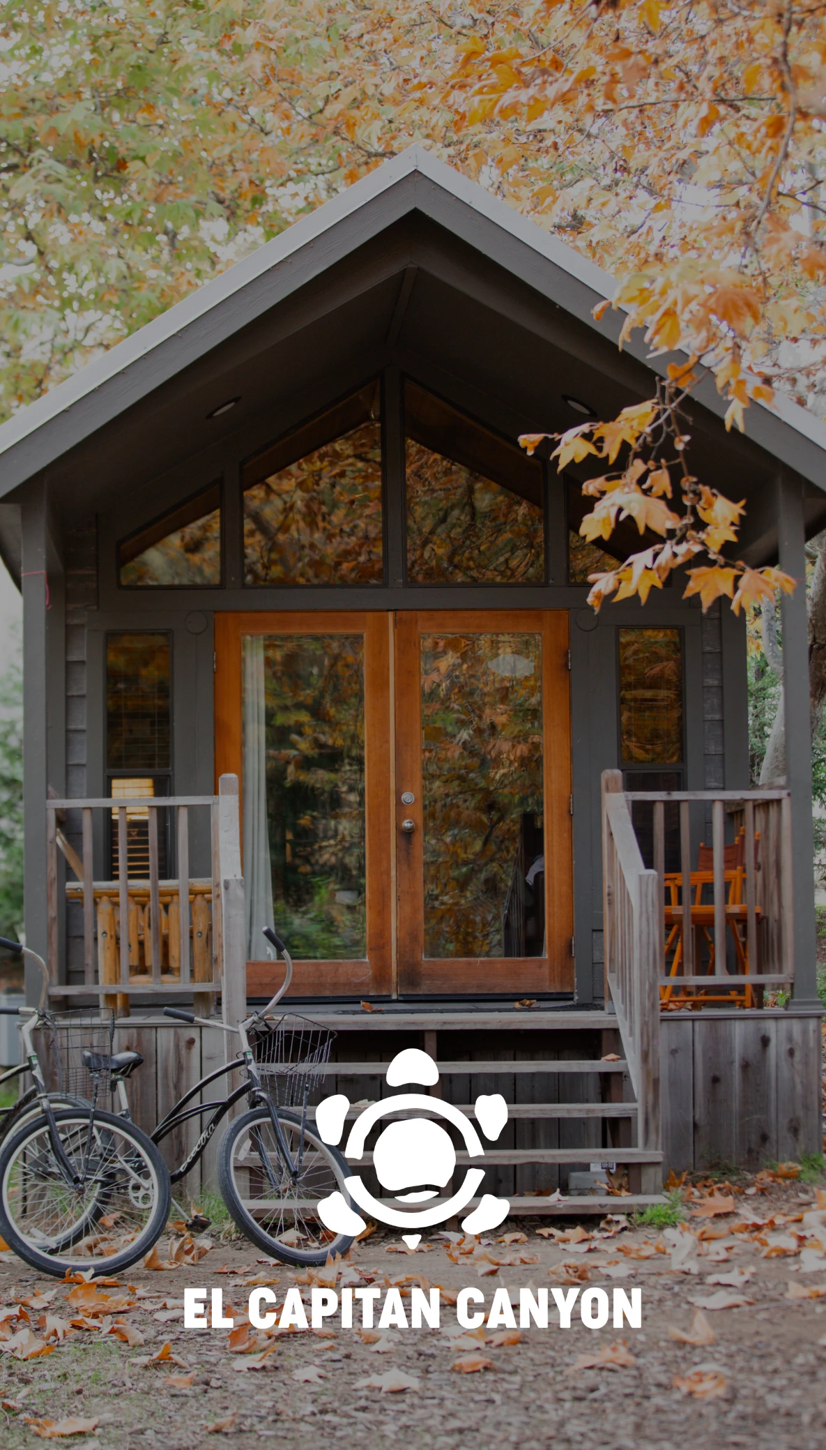 a small house with a door and a porch