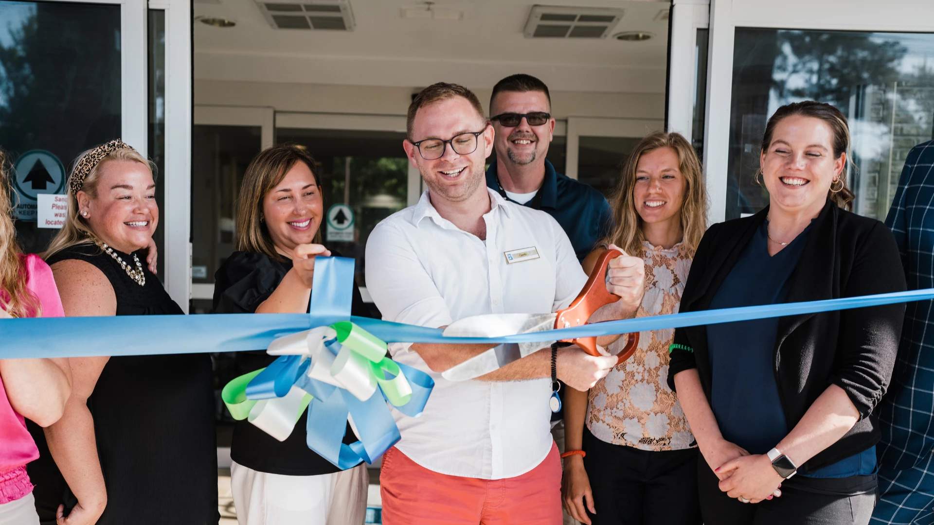ribbon cutting at hotel opening