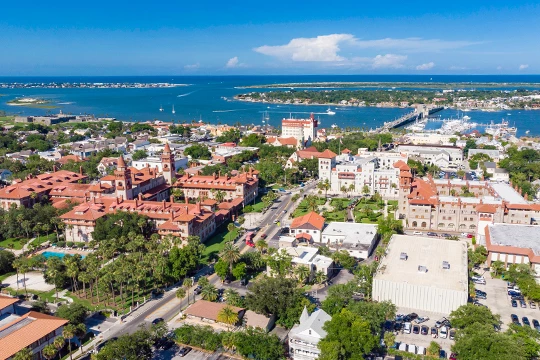 a city next to the water
