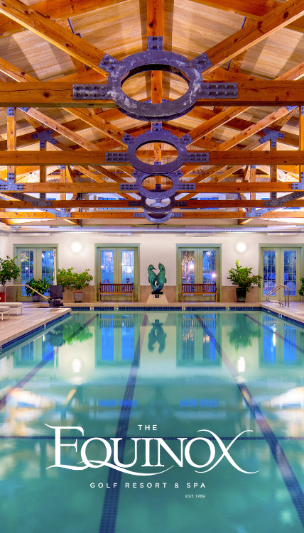 a swimming pool inside a building