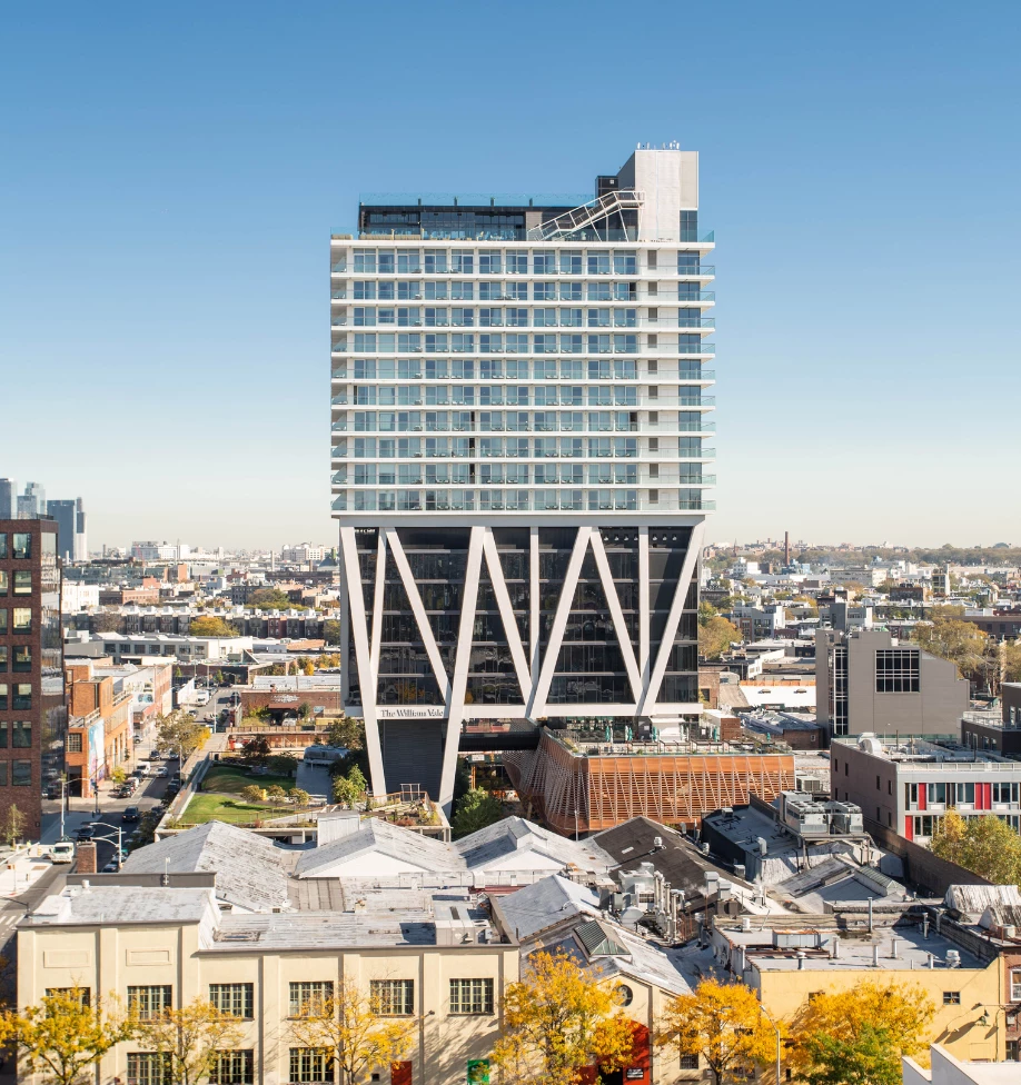 a tall building with many windows
