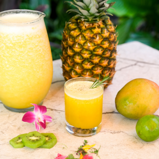 Tropical Margrarita with pineapple and mango