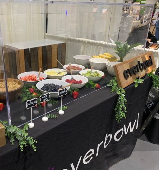 a table with food on it