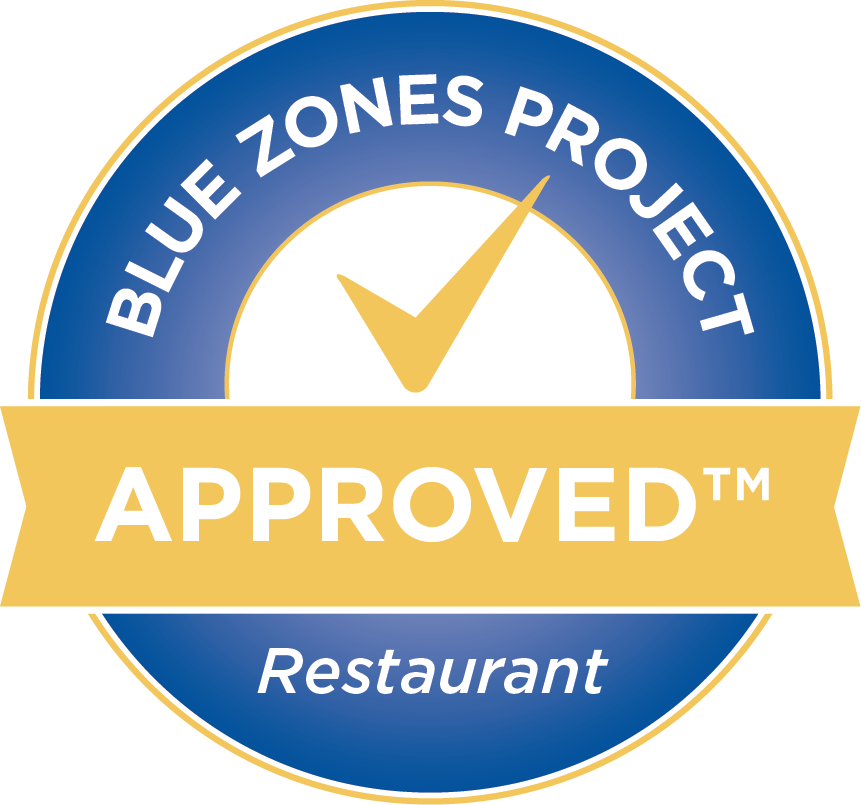 a blue and white circle with a check mark and a check mark