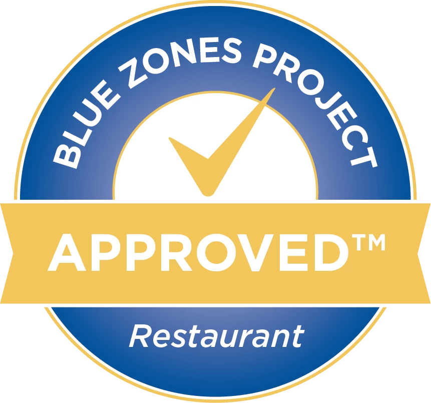 a blue and white circle with a check mark and a check mark