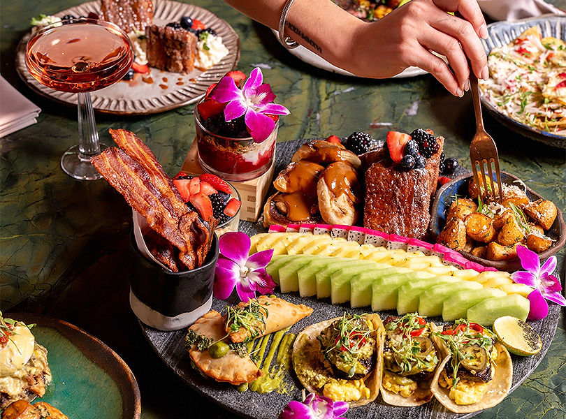 a plate of food on a table