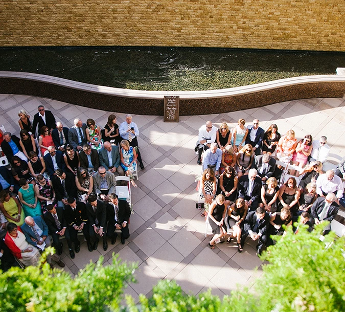 a group of people sitting in a circle