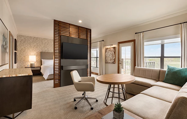 Internal view of a big sophisticated room with a wonderful social area