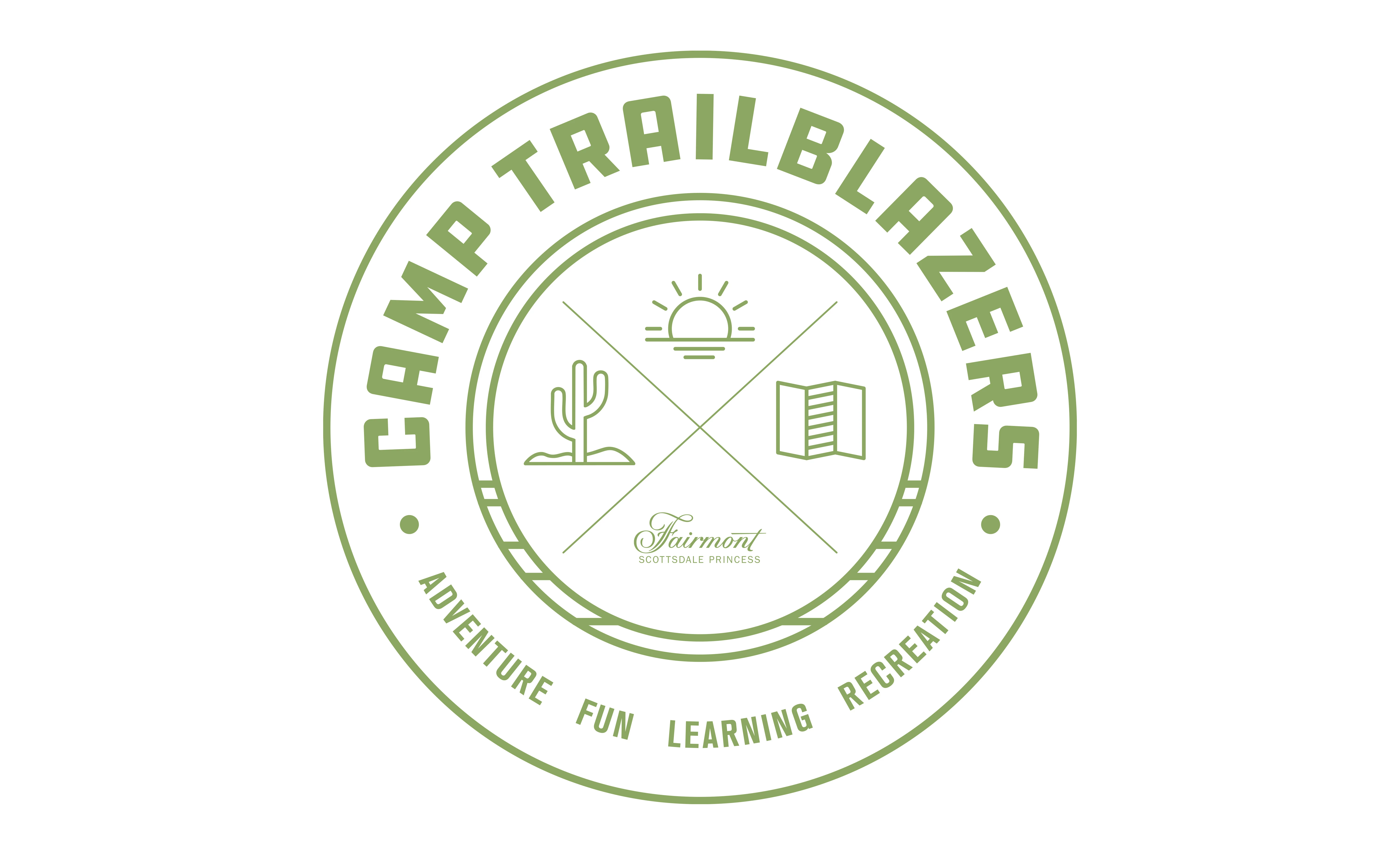a green logo with white text