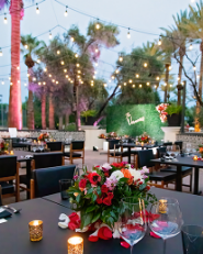 a table set up for a party