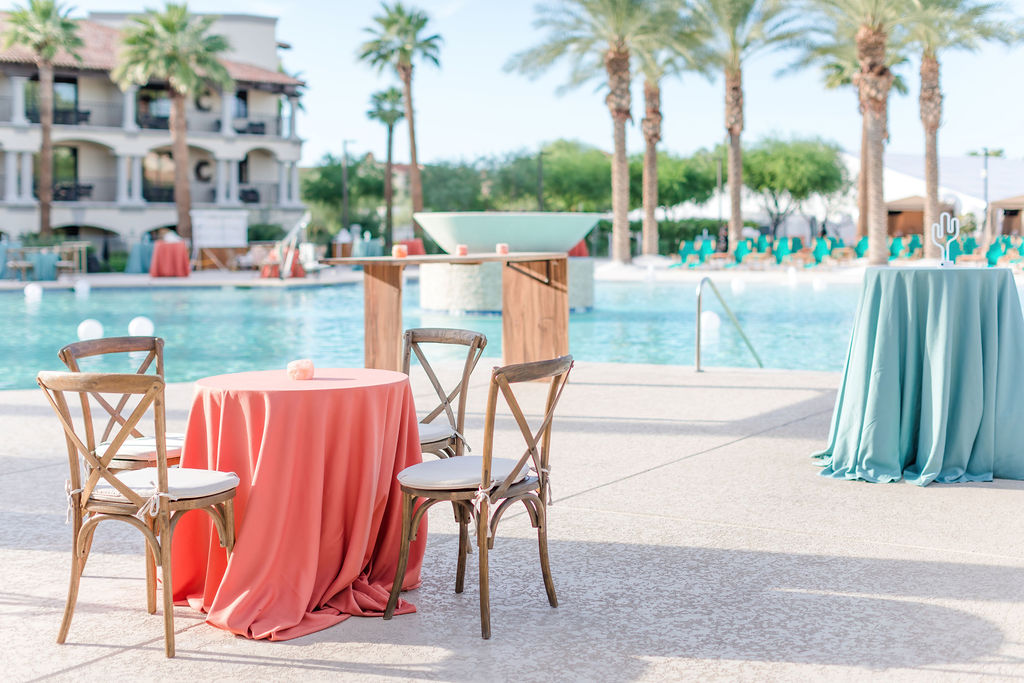 outdoor pool event decorations