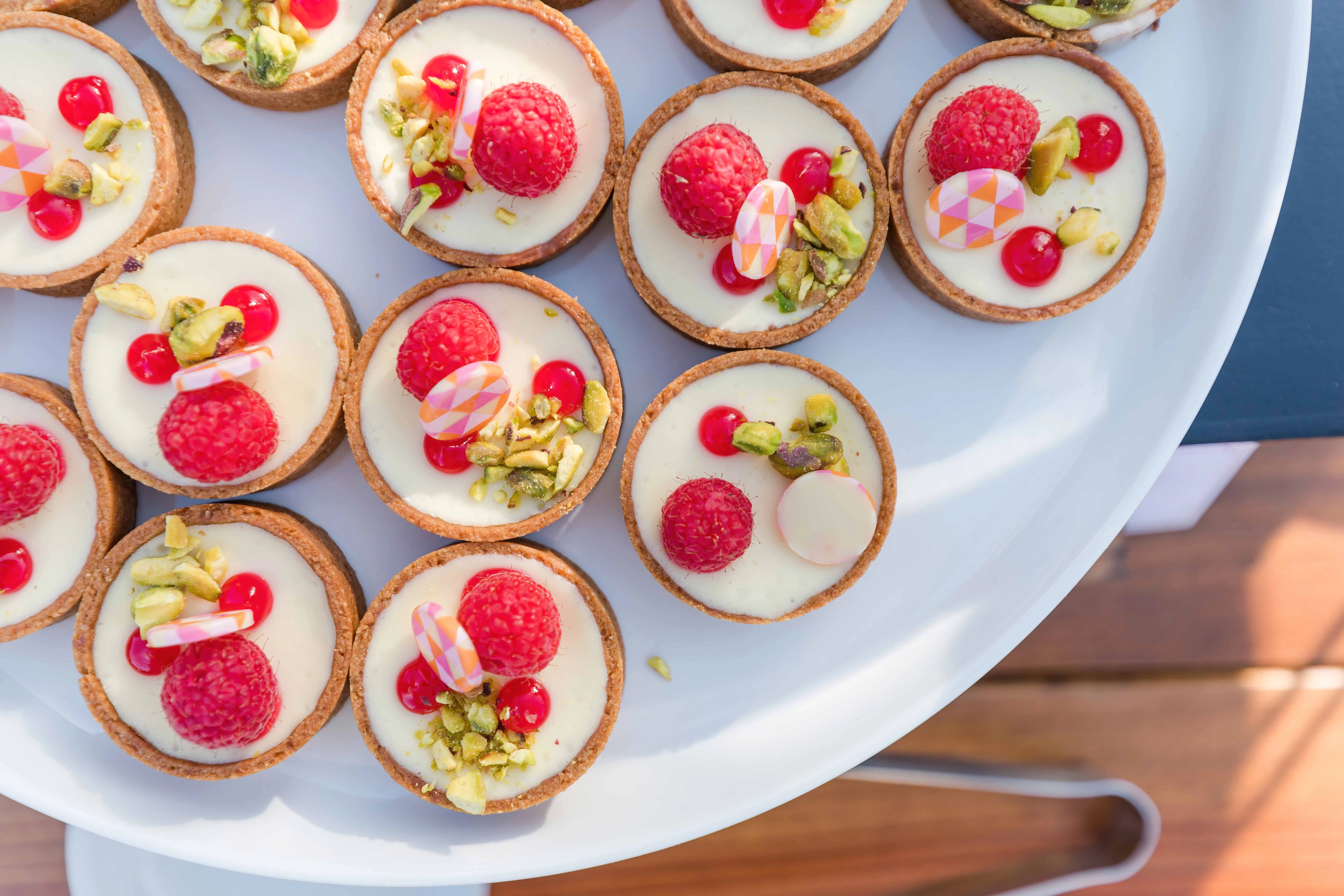 a group of desserts on a table
