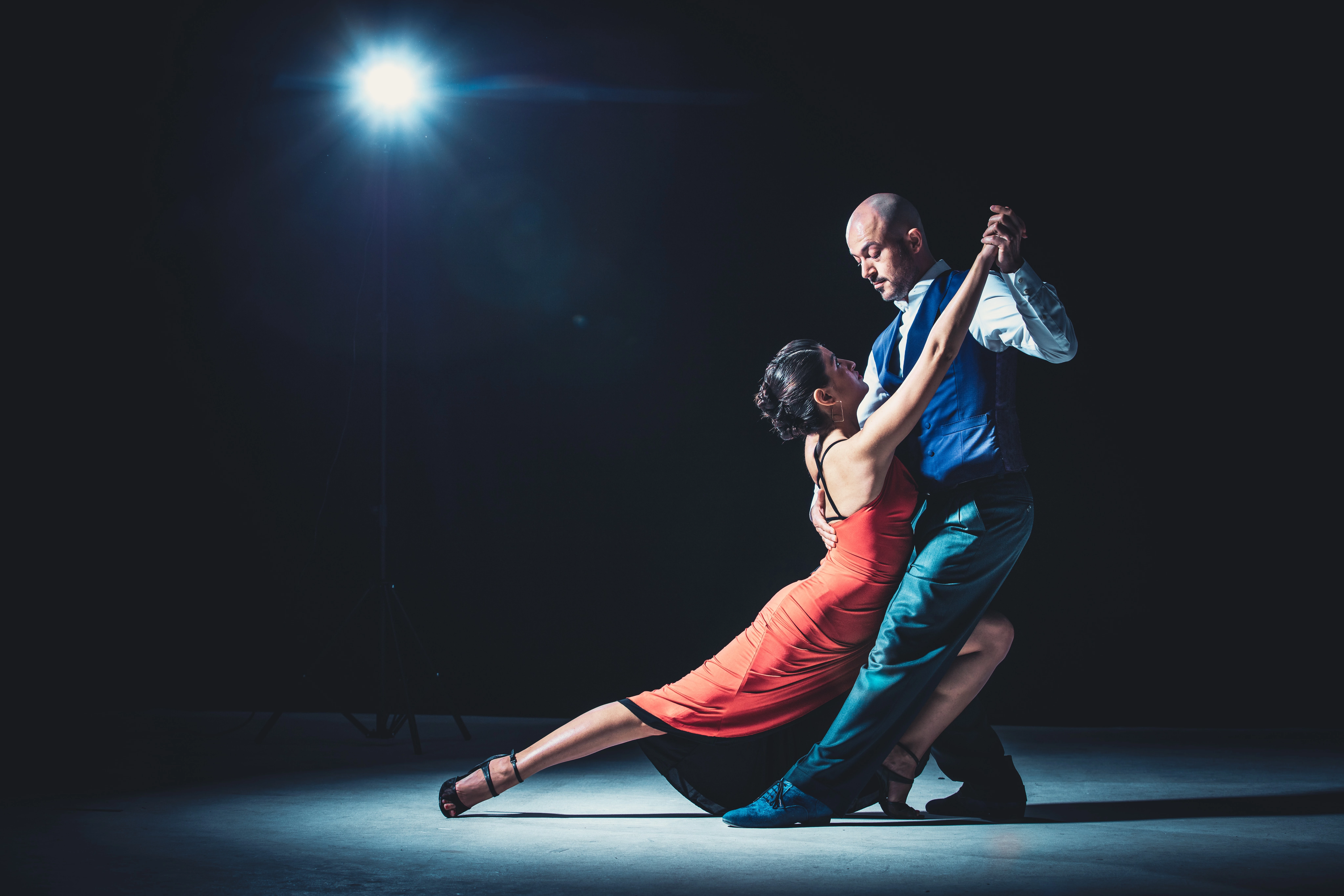 A couple dancing tango