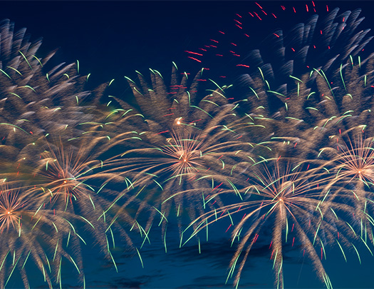 fireworks in the sky