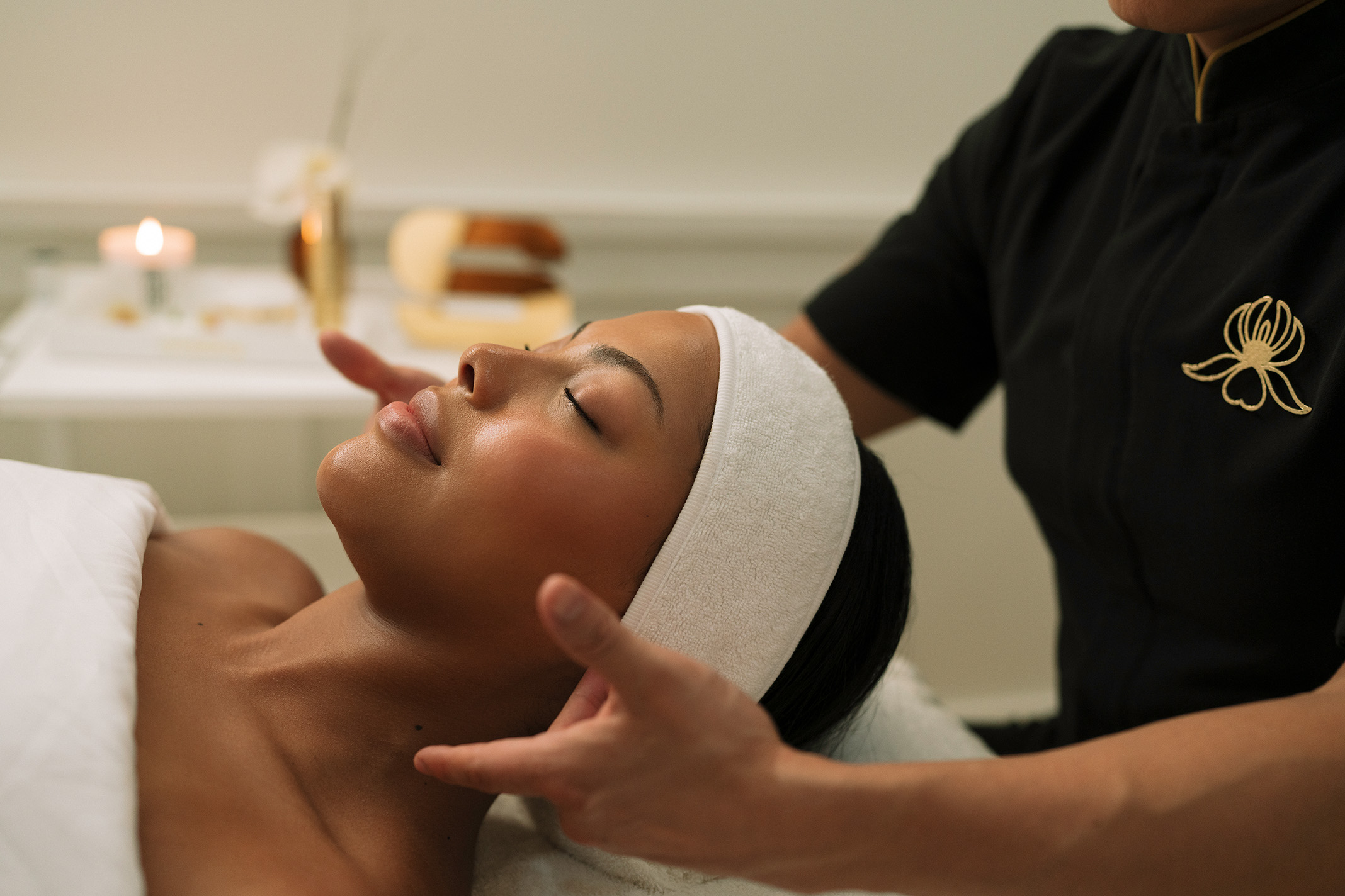 a woman getting a massage
