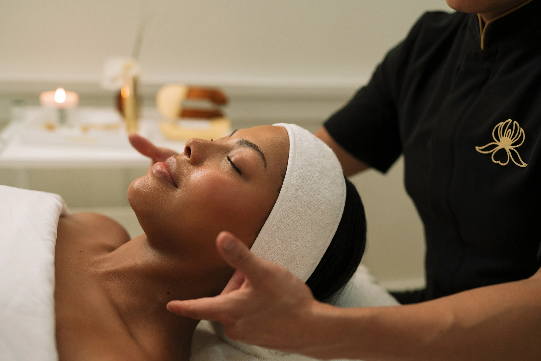 a woman getting a massage