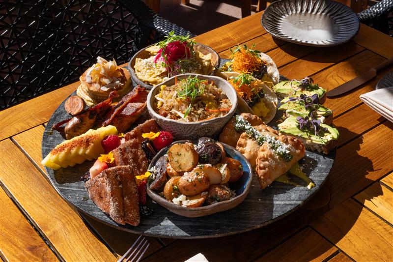 a plate of food on a table