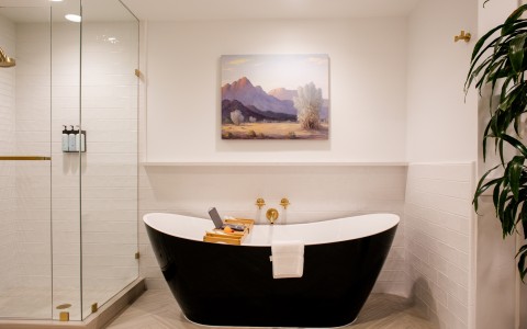 Bathtub in the bathroom of the Marcella Suite at Fess Parker Wine Country Inn