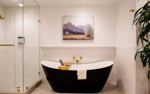 Bathtub in the bathroom of the Marcella Suite at Fess Parker Wine Country Inn