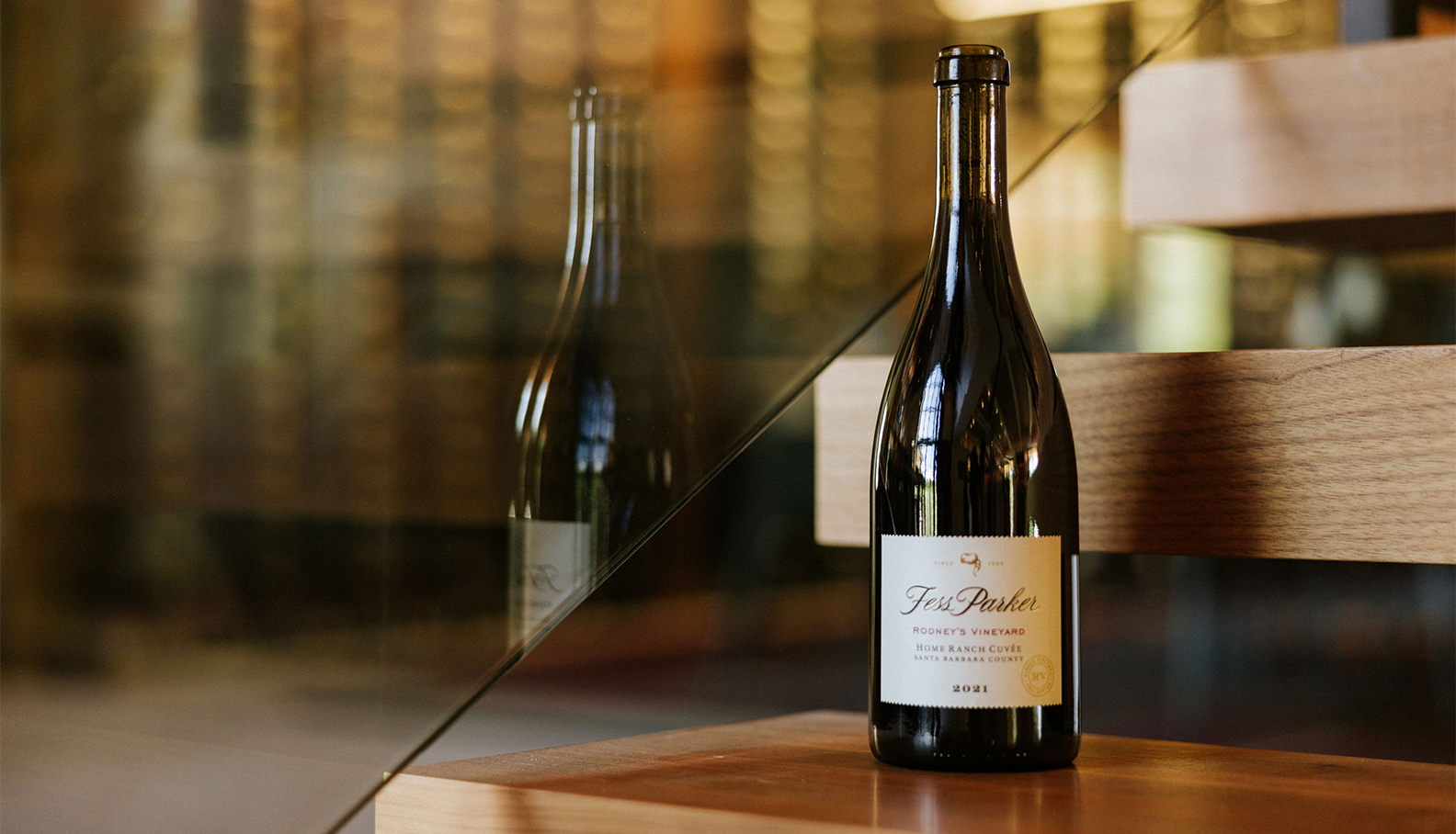 a bottle of wine on a table