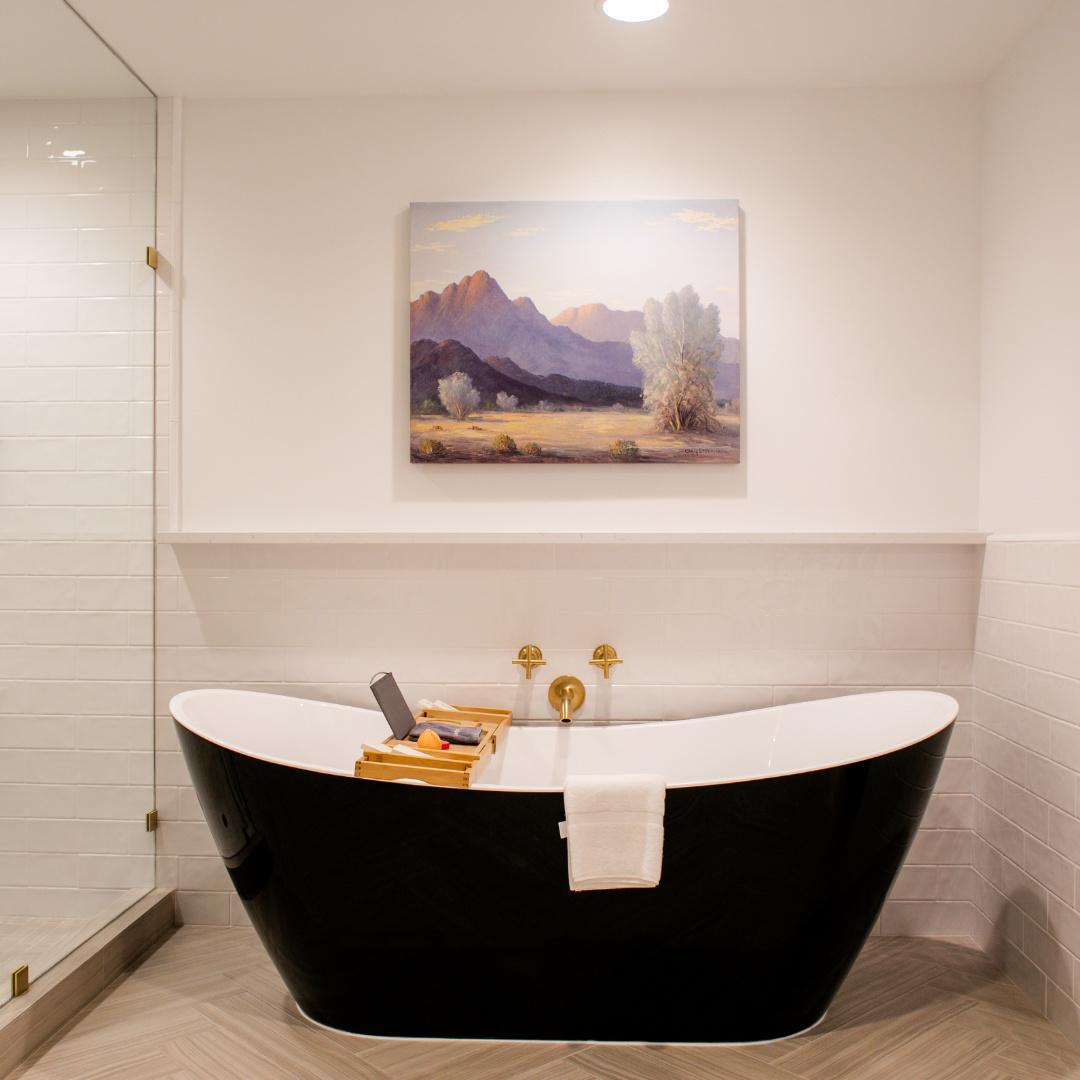 Bath in the Marcella Suite at Fess Parker Wine Country Inn in Los Olivos, CA