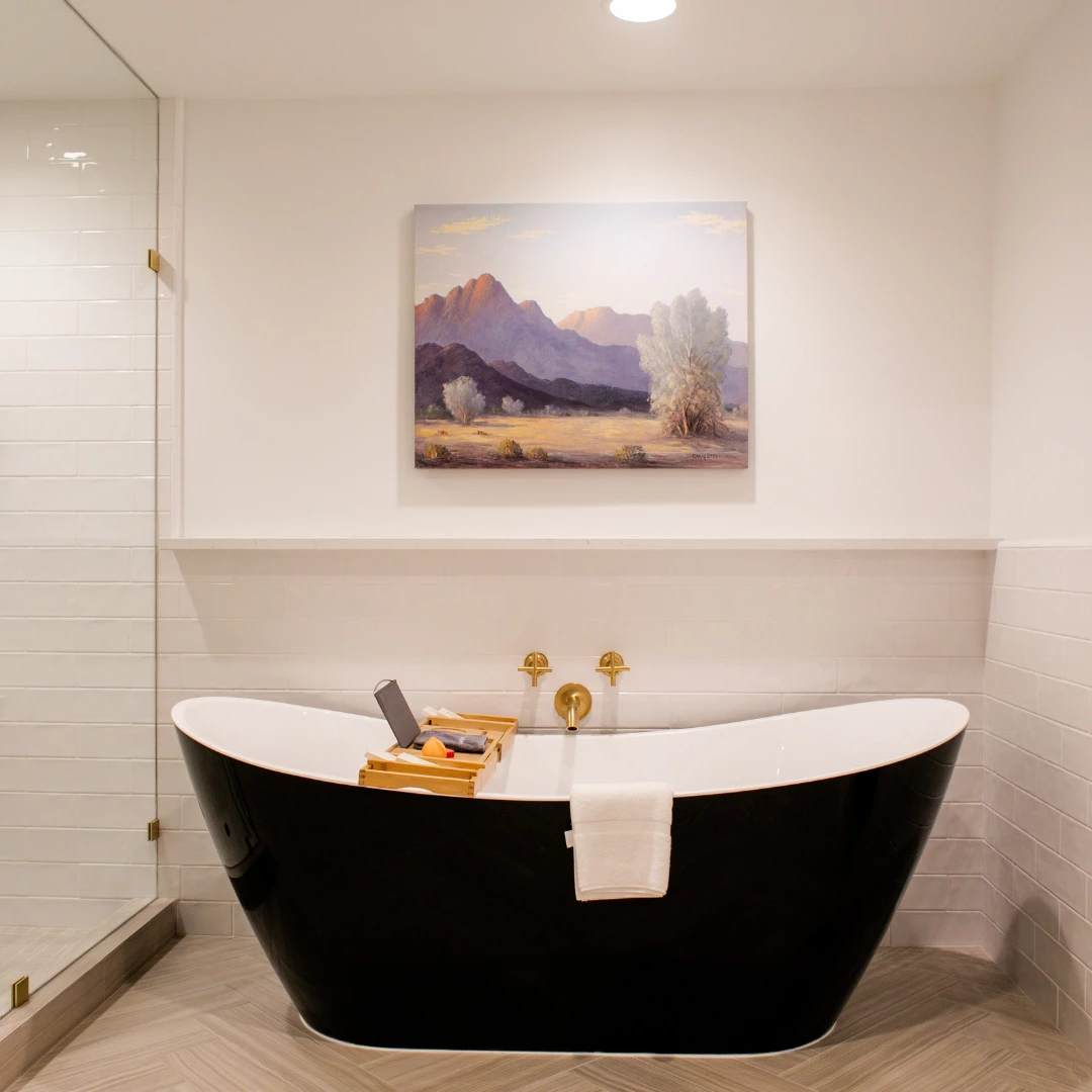 Bath in the Marcella Suite at Fess Parker Wine Country Inn in Los Olivos, CA